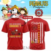 Snoopy Firefighter Always Ready Personalized T-Shirt 2026