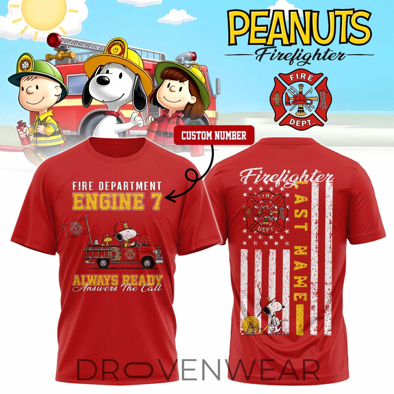 Snoopy Firefighter Always Ready Personalized T-Shirt 2026 Snoopy Firefighter Always Ready Personalized T-Shirt 2026