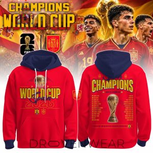 Spain FIFA World Cup Champions 2026 Limited Hoodie by Drovenwear.com