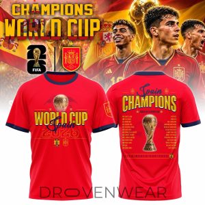 Spain FIFA World Cup Champions 2026 Limited Shirt by Drovenwear.com