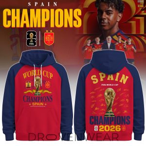 Spain FIFA World Cup Champions 2026 Special Hoodie by Drovenwear.com