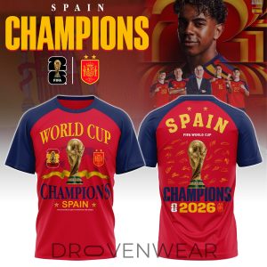 Spain FIFA World Cup Champions 2026 Special Shirt by Drovenwear.com