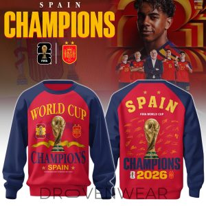 Spain FIFA World Cup Champions 2026 Special Sweatshirt by Drovenwear.com