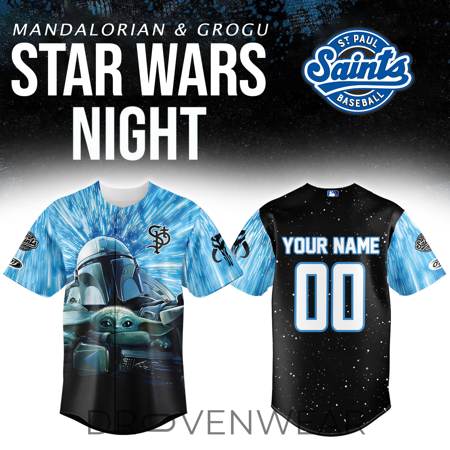 St. Paul Saints Mandalorian & Grogu Inspired 2026 Baseball Jersey St. Paul Saints Mandalorian & Grogu Inspired 2026 Baseball Jersey