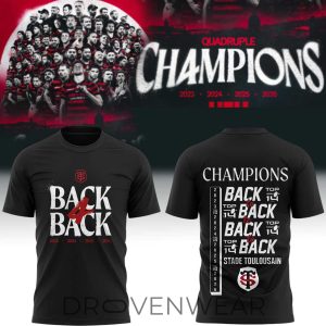 Stade Toulousain Rugby Back four Back Champions Shirt by Drovenwear.com