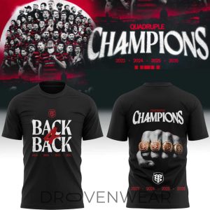 Stade Toulousain Rugby Back four Back Champions Shirt V2 by Drovenwear.com