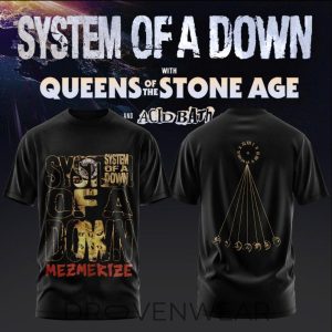 System of a Down UK EU Tour 2026 Black Collection TShirt V6 by Drovenwear.com