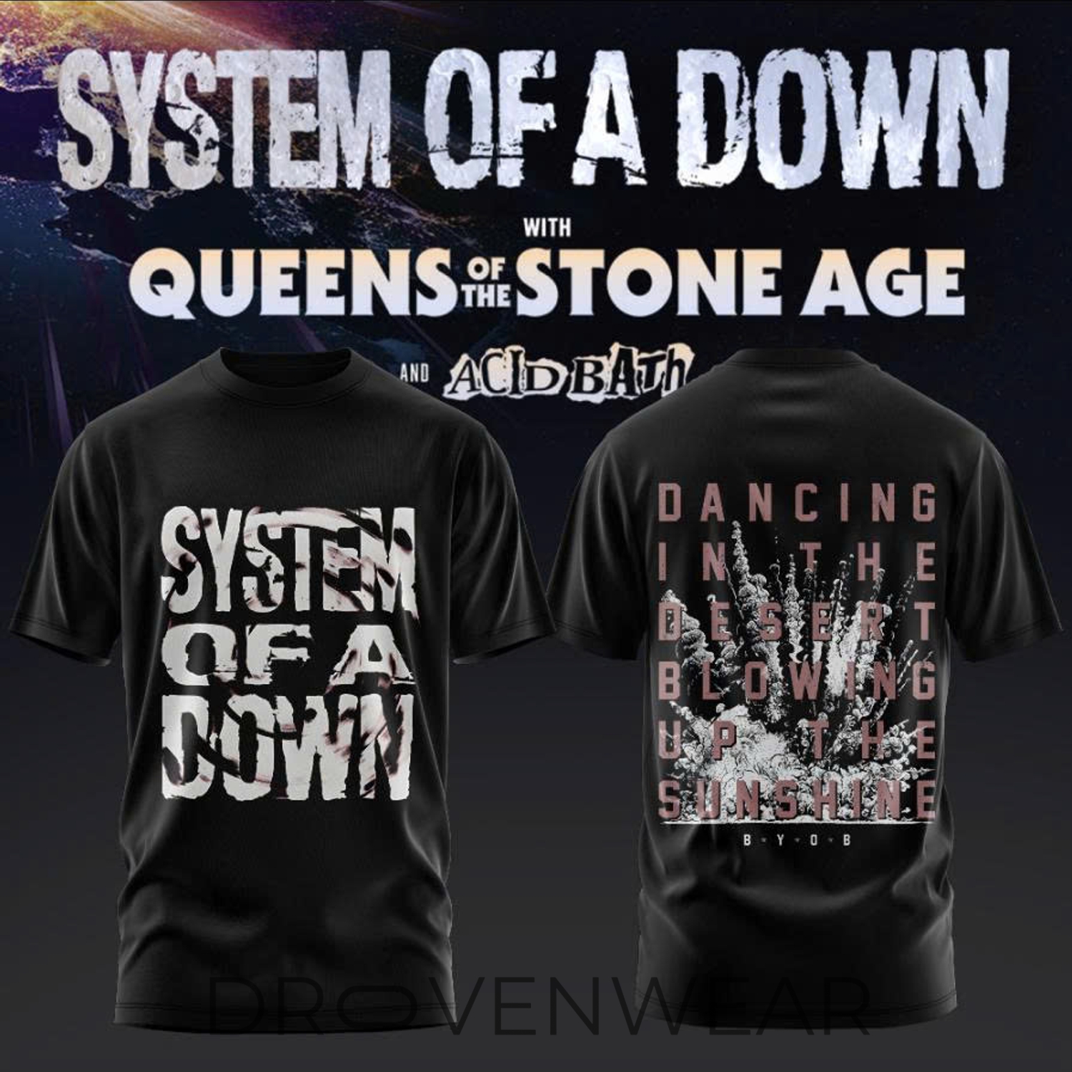 System of a Down UK EU Tour 2026 Black Collection T-Shirt V7 System of a Down UK EU Tour 2026 Black Collection T-Shirt V7