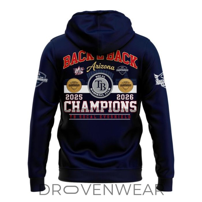 TB SoCal EvoShield 2026 USA Baseball National Team Championships 16U Champions Two-Sided Graphic Hoodie Set - Image 3