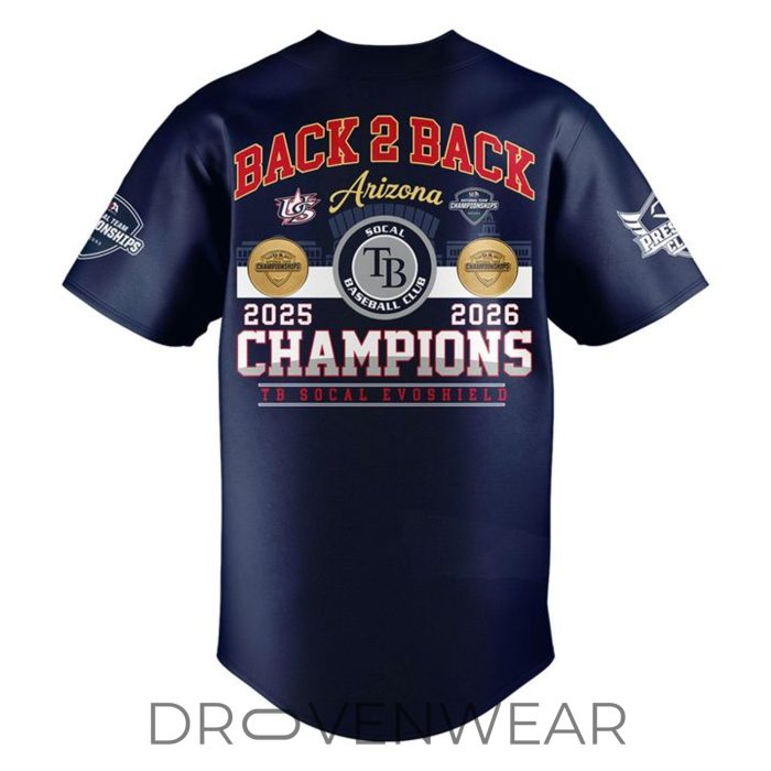 TB SoCal EvoShield 2026 USA Baseball National Team Championships 16U Champions Two-Sided Graphic Jersey - Image 3