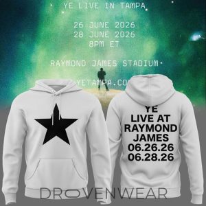 Tampa 2026 Ye Live Concert Tour Raymondames Stadium Hoodie by Drovenwear.com