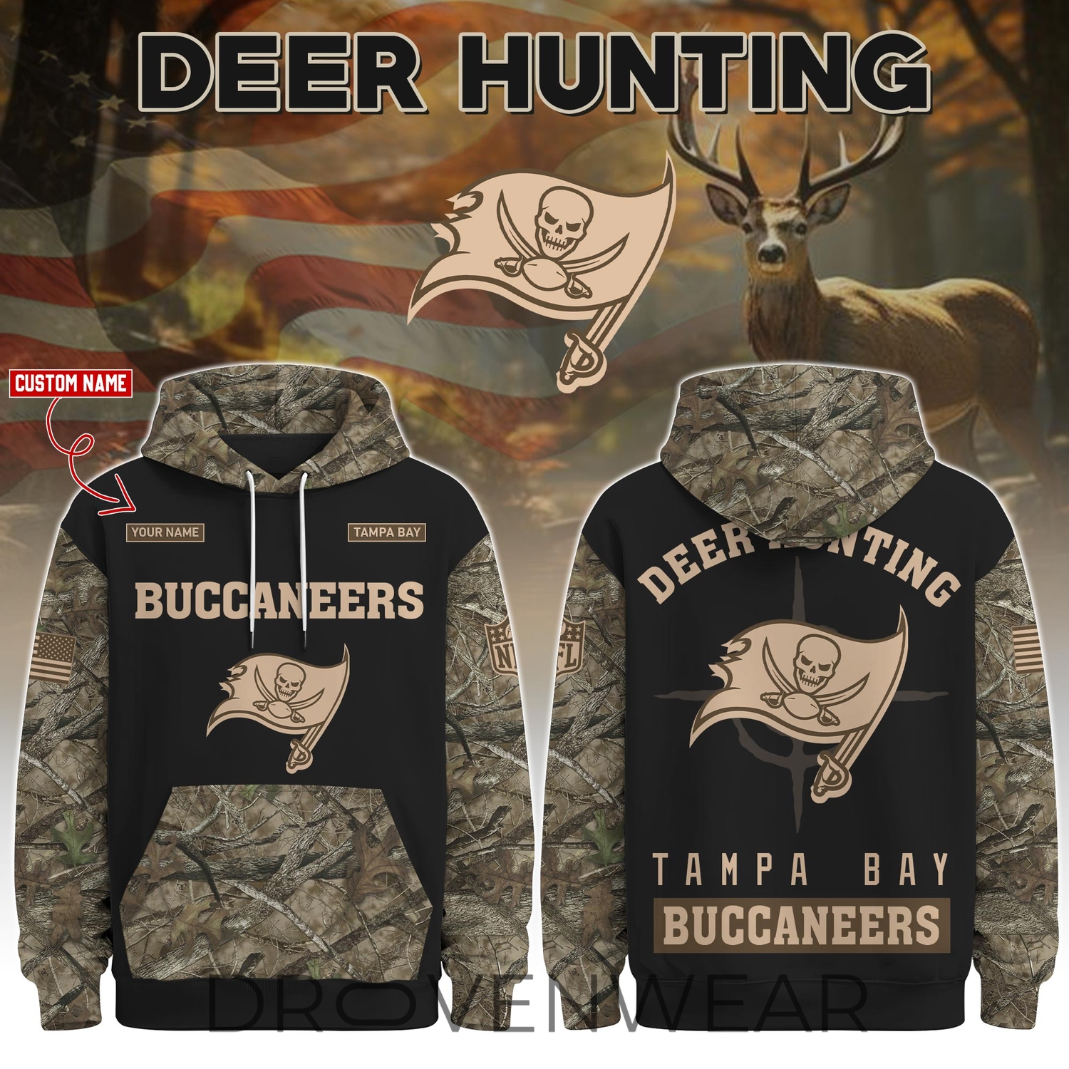 Tampa Bay Buccaneers Deer Hunting Limited Edition Hoodie Tampa Bay Buccaneers Deer Hunting Limited Edition Hoodie