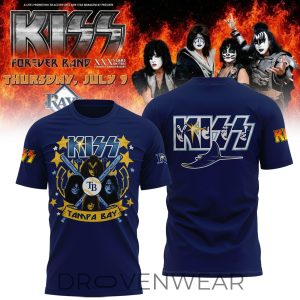 Tampa Bay Rays x KISS Forever Tour 2026 Limited Graphic Shirt by Drovenwear.com