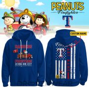 Texas Rangers Snoopy Firefighter Personalized Blue Hoodie 2026