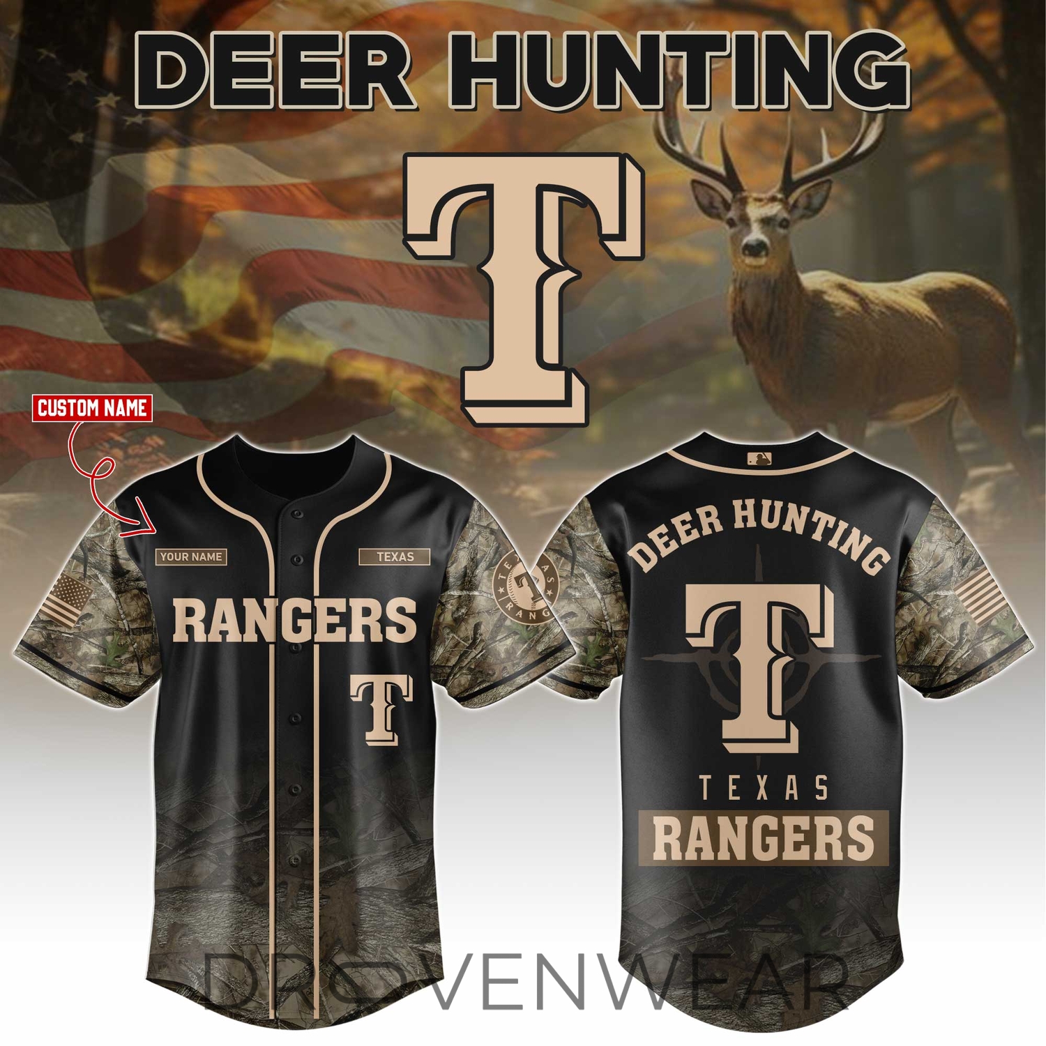 Texas Rangers x Deer Hunting Limited Edition Jersey Texas Rangers x Deer Hunting Limited Edition Jersey