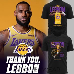 Thank you LeBron Los Angeles Lakers TShirt by Drovenwear.com