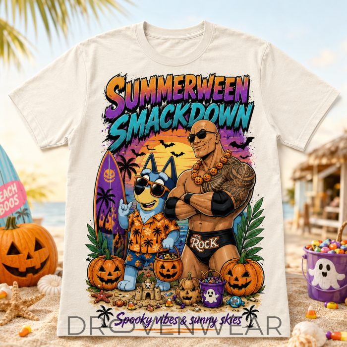 The Rock X Bluey Summerween 2026 Graphic Shirt - Image 3
