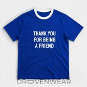 Tom Holland Blue Thank You For Being A Friend Graphic Shirt - Image 2