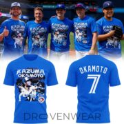 Toronto Blue Jays Kazuma Okamoto #7 Retro Baseball T-Shirt
