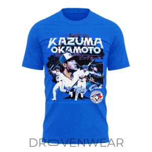 Toronto Blue Jays Kazuma Okamoto 7 Retro Baseball TShirt by Drovenwear.com