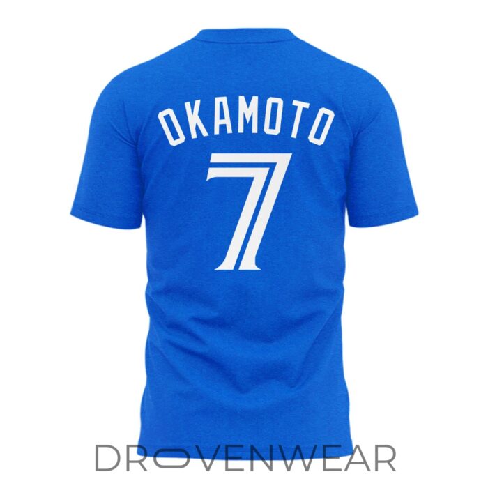 Toronto Blue Jays Kazuma Okamoto #7 Retro Baseball T-Shirt - Image 3
