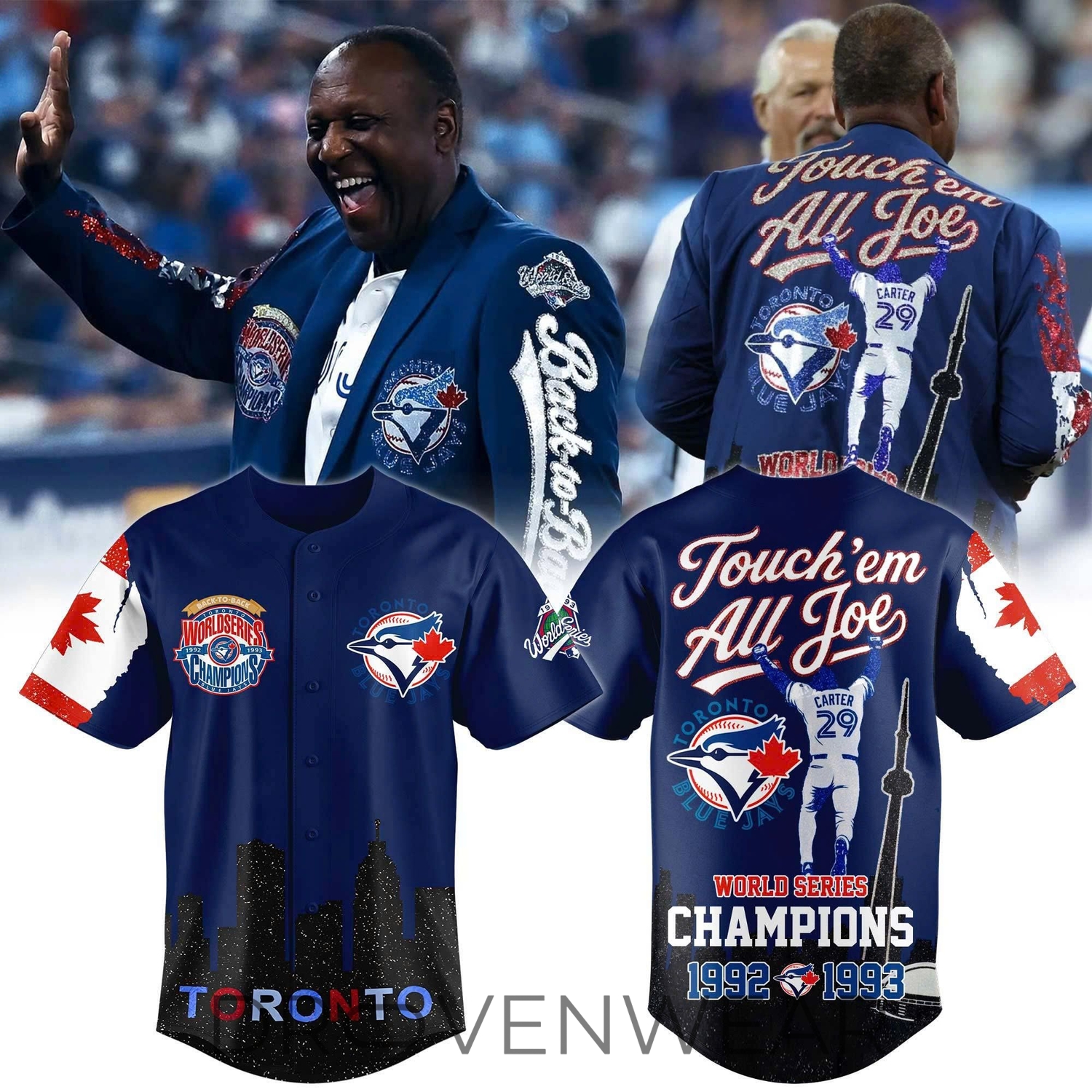 Toronto Blue Jays Touch 'Em All Joe 2026 Limited Baseball Jersey Toronto Blue Jays Touch 'Em All Joe 2026 Limited Baseball Jersey