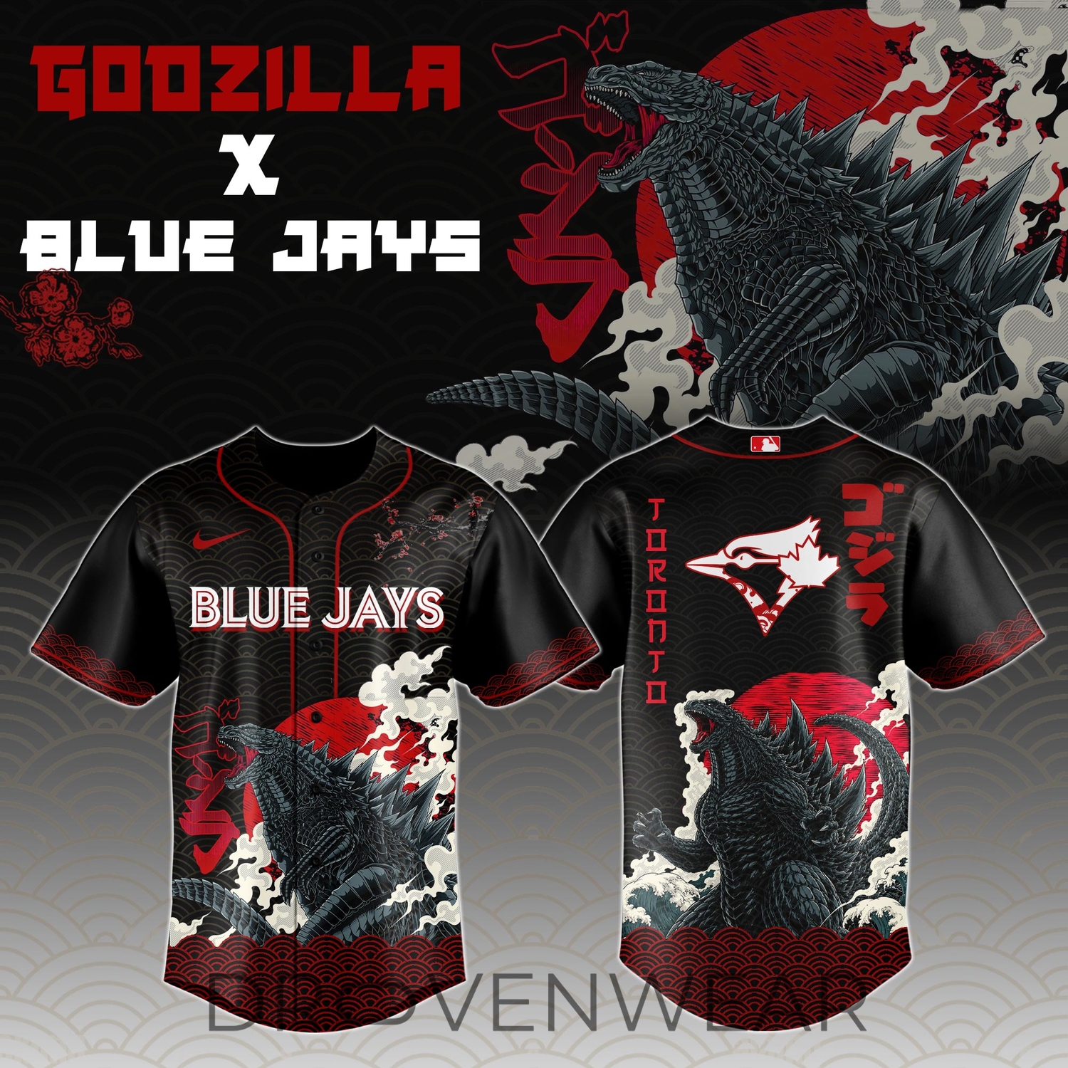 Toronto Blue Jays x King of the Monsters Collab Jersey Toronto Blue Jays x King of the Monsters Collab Jersey