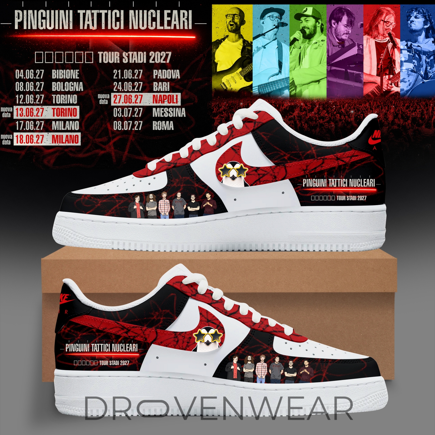 Tour Stadi 2027 Premium 3D Sneakers - AF1 Custom Shoes Tour Stadi 2027 Premium 3D Sneakers - AF1 Custom Shoes