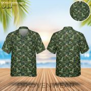 Tropical Jungle Green Hawaiian Shirt Womens - Dense Foliage Print Aloha Shirt - Image 2