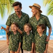 Tropical Jungle Green Hawaiian Shirt Womens - Dense Foliage Print Aloha Shirt - Image 5