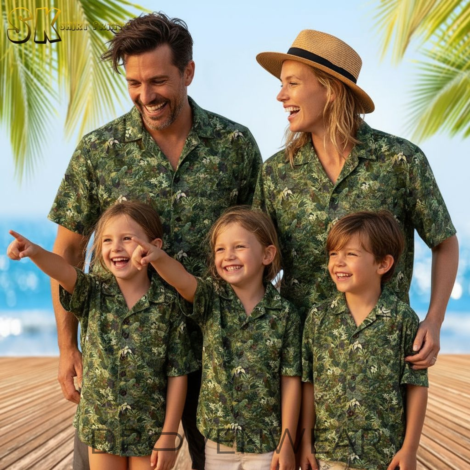Tropical Jungle Green Hawaiian Shirt Womens - Dense Foliage Print Aloha Shirt Tropical Jungle Green Hawaiian Shirt Womens - Dense Foliage Print Aloha Shirt