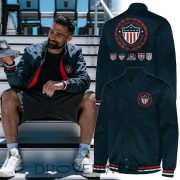 US Soccer Foundation Hoodie - Unisex Black and White Raglan Pullover Sweatshirt - Team USA Football Fan Gear Streetwear - Image 3
