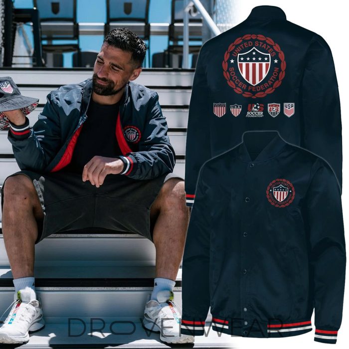 US Soccer Foundation Hoodie - Unisex Black and White Raglan Pullover Sweatshirt - Team USA Football Fan Gear Streetwear - Image 3