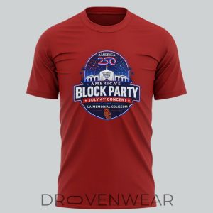 USC Trojans x America250 July 4th Benefit Show 2026 Red Shirt by Drovenwear.com