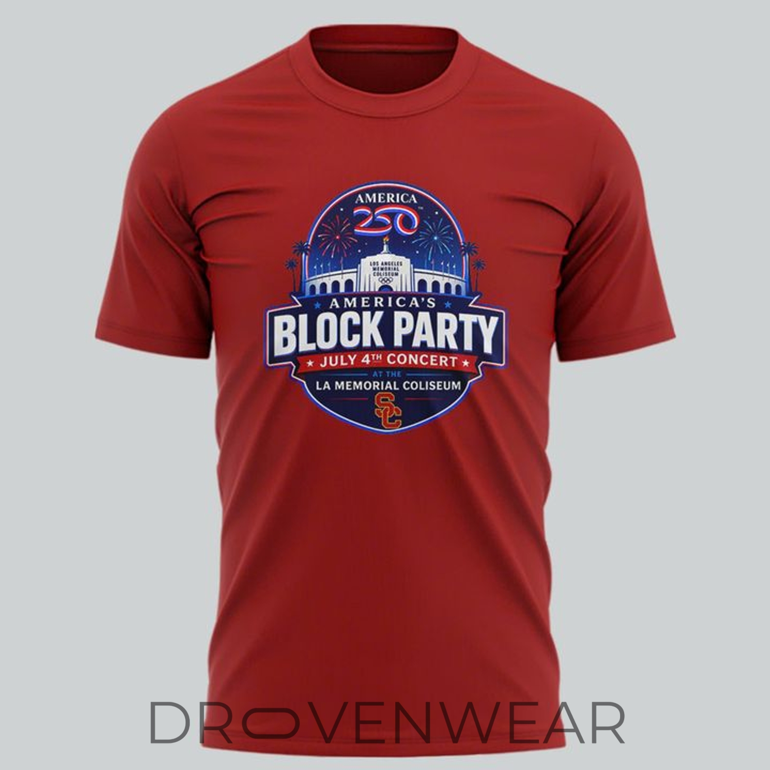 USC Trojans x America250 July 4th Benefit Show 2026 Red Shirt USC Trojans x America250 July 4th Benefit Show 2026 Red Shirt