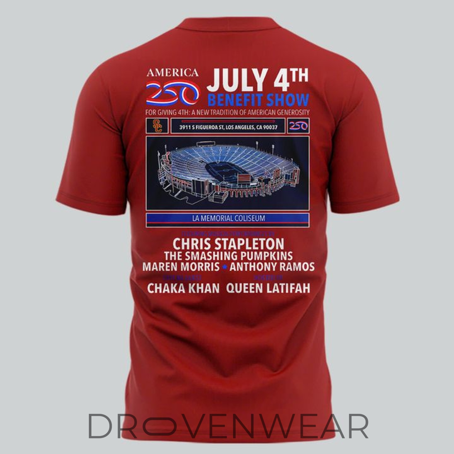 USC Trojans x America250 July 4th Benefit Show 2026 Red Shirt USC Trojans x America250 July 4th Benefit Show 2026 Red Shirt