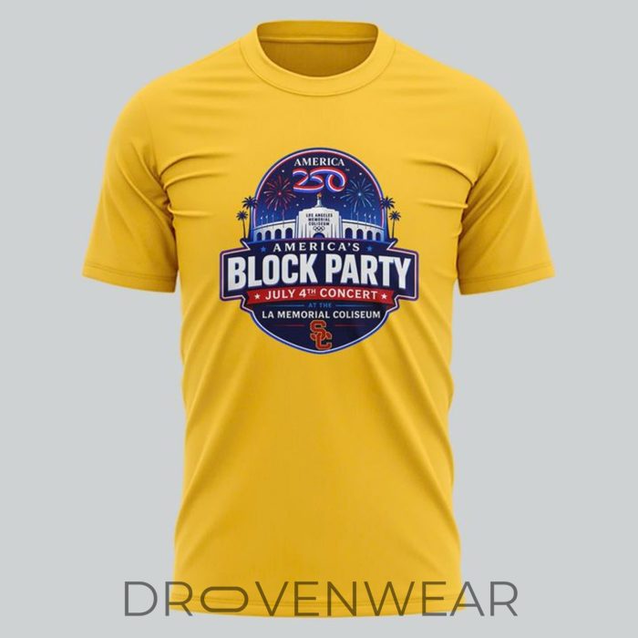 USC Trojans x America250 July 4th Benefit Show 2026 Yellow Shirt - Image 2