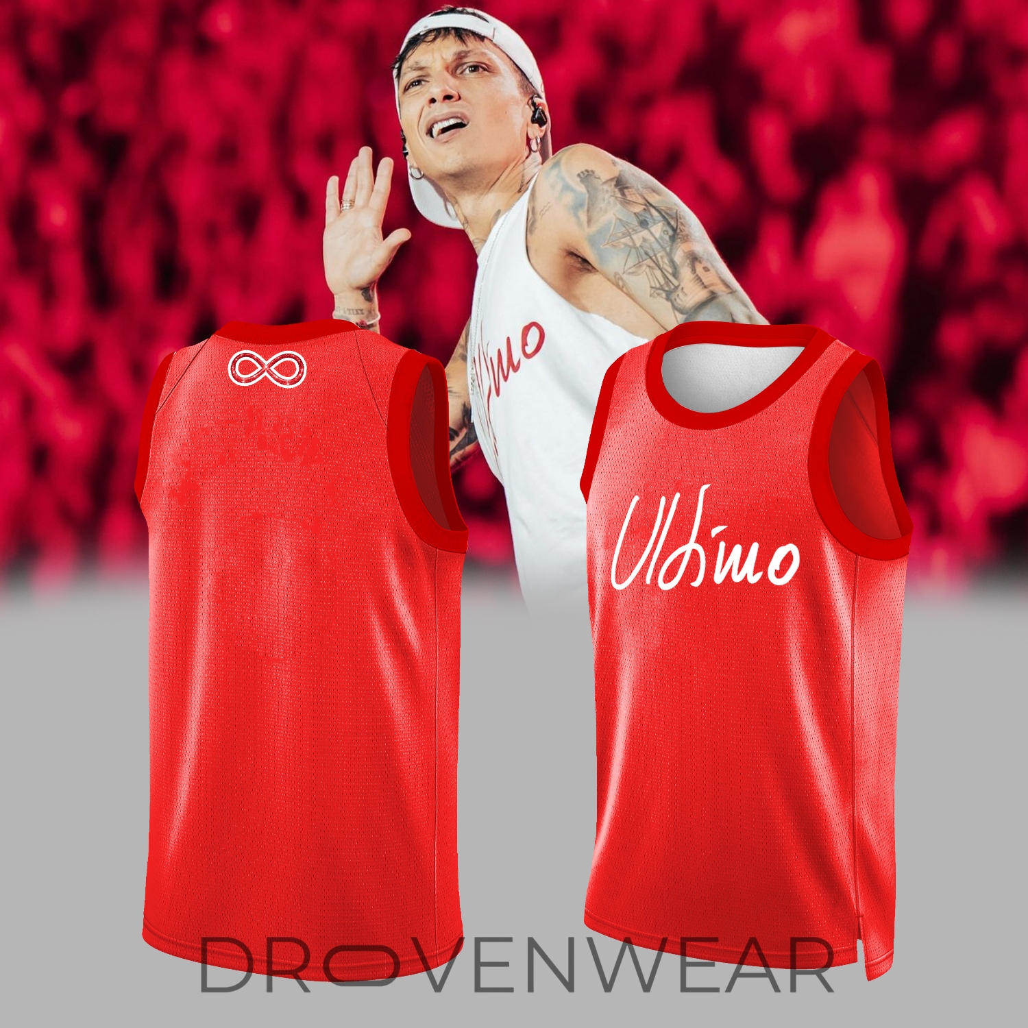 Ultimo Stadi 2027 - La Favola Continua Basketball Jersey Red Ultimo Stadi 2027 - La Favola Continua Basketball Jersey Red