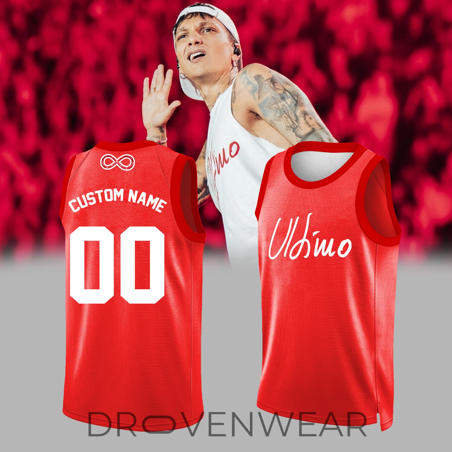 Ultimo Stadi 2027 - La Favola Continua Basketball Jersey Red Ultimo Stadi 2027 - La Favola Continua Basketball Jersey Red