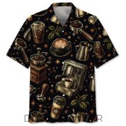Vintage Barista Hawaiian Shirt Gift for Coffee Lovers