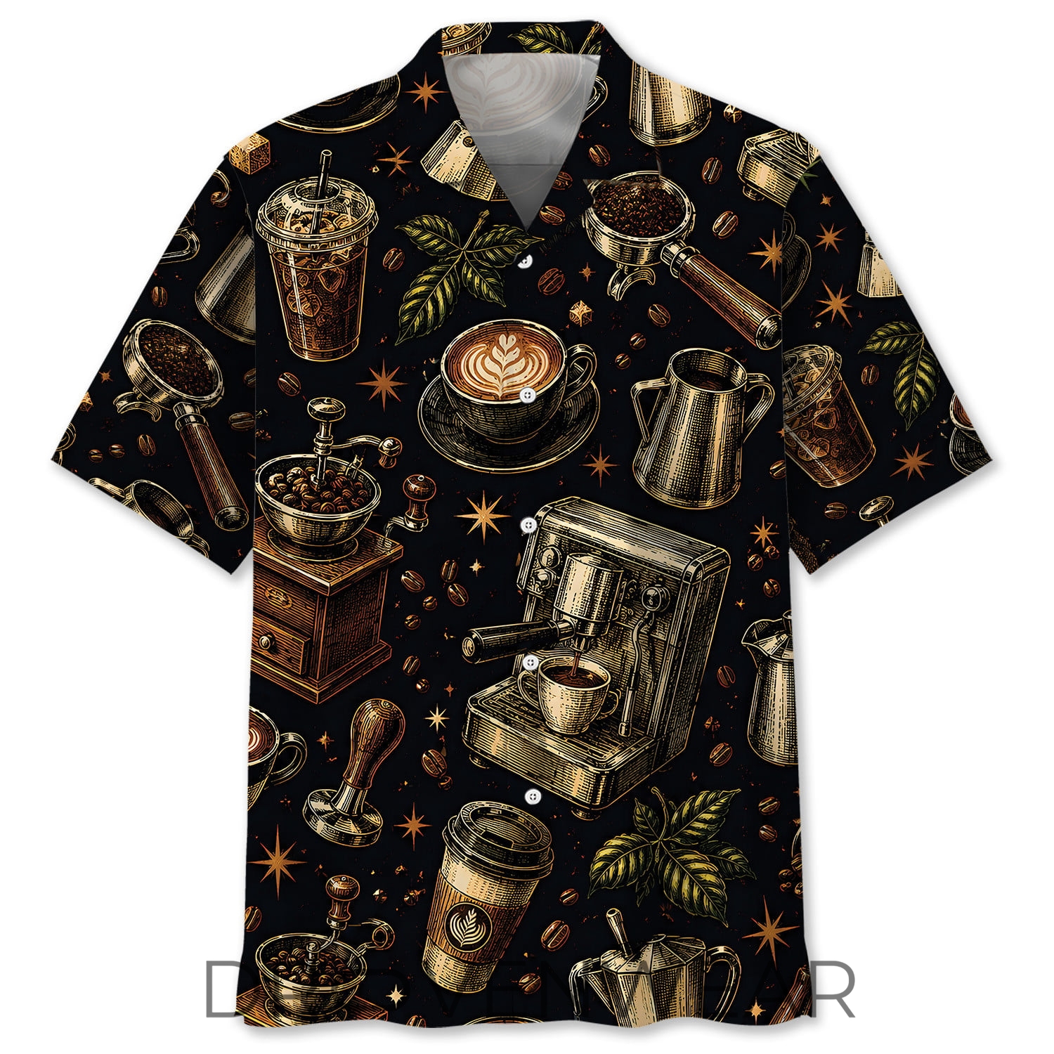 Vintage Barista Hawaiian Shirt Gift for Coffee Lovers Vintage Barista Hawaiian Shirt Gift for Coffee Lovers