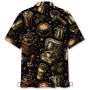 Vintage Barista Hawaiian Shirt Gift for Coffee Lovers - Image 3