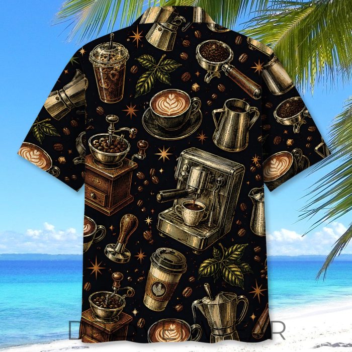 Vintage Barista Hawaiian Shirt Gift for Coffee Lovers - Image 4