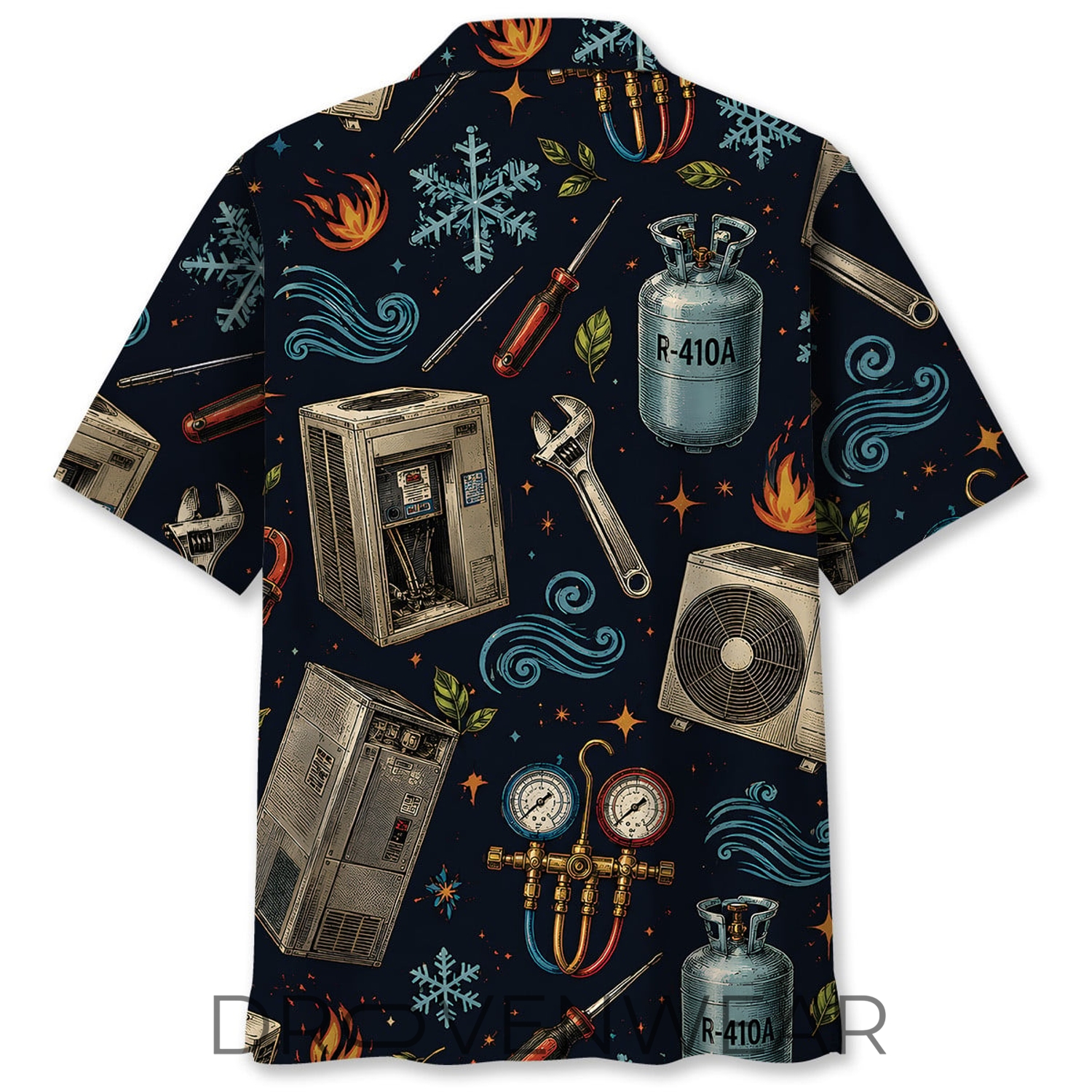 Vintage HVAC Technician Hawaiian Shirt Gift for HVAC Workers Vintage HVAC Technician Hawaiian Shirt Gift for HVAC Workers