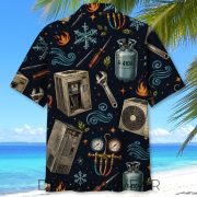 Vintage HVAC Technician Hawaiian Shirt Gift for HVAC Workers - Image 4