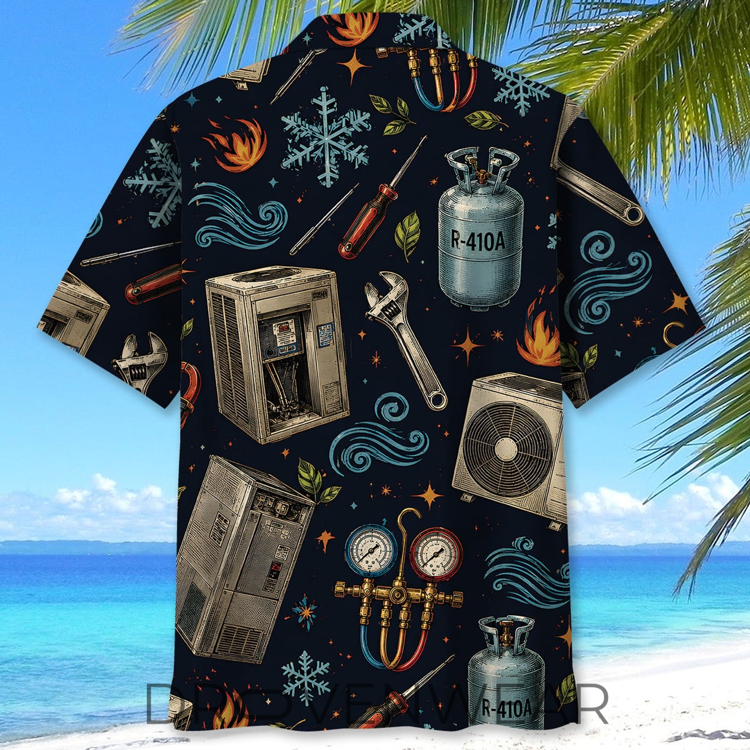 Vintage HVAC Technician Hawaiian Shirt Gift for HVAC Workers Vintage HVAC Technician Hawaiian Shirt Gift for HVAC Workers