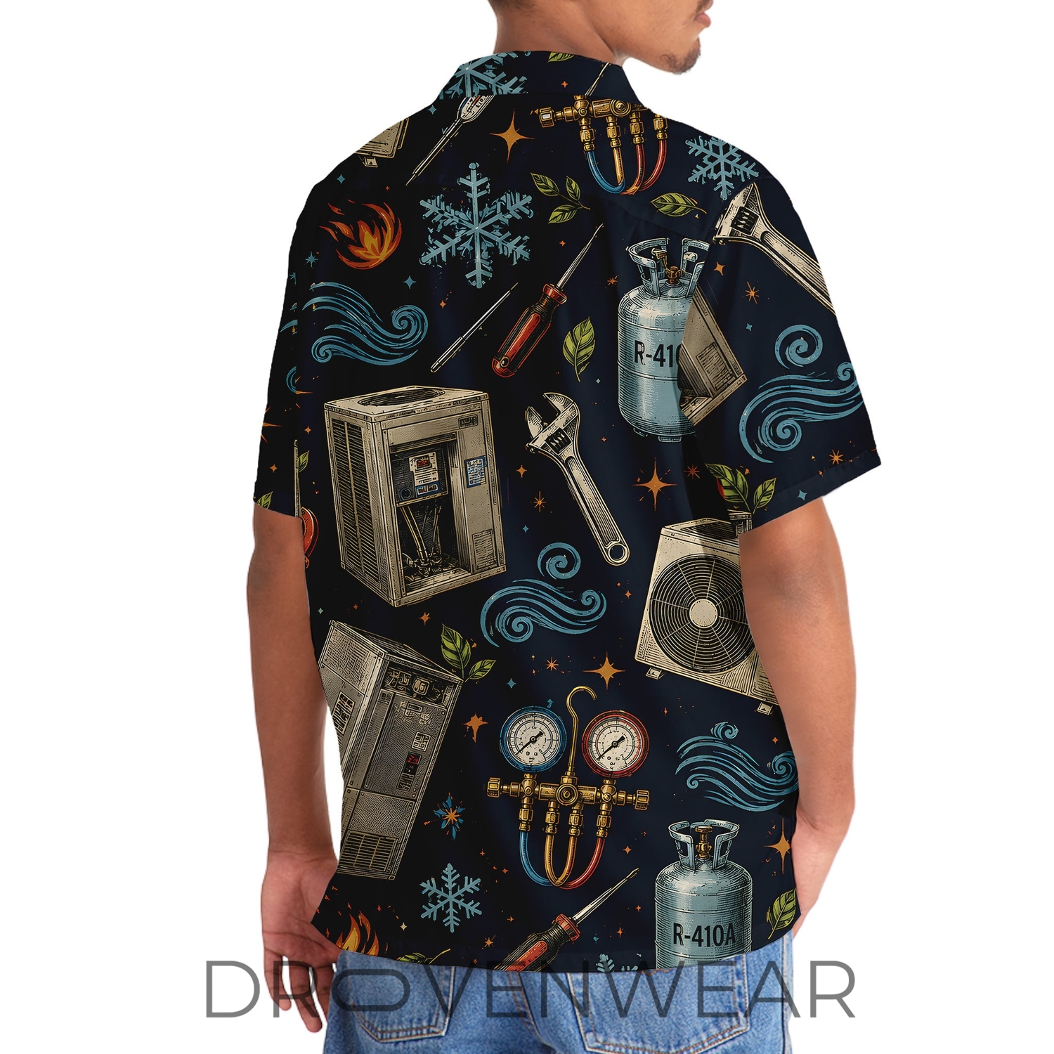 Vintage HVAC Technician Hawaiian Shirt Gift for HVAC Workers Vintage HVAC Technician Hawaiian Shirt Gift for HVAC Workers