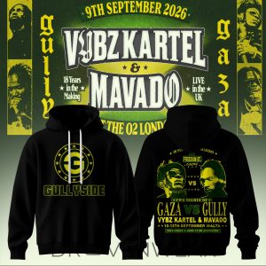 Vybz Kartel X Mavado Gaza Vs Gully Collection Hoodie V2 by Drovenwear.com