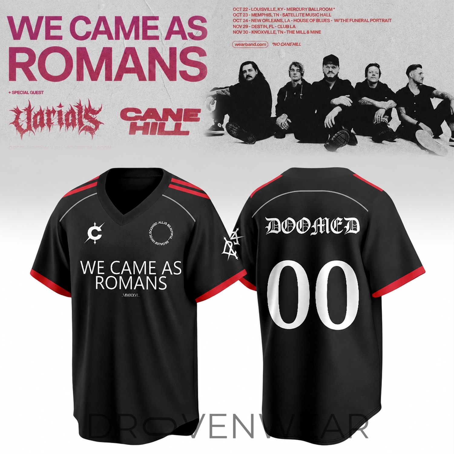 We Came As Romans Tour 2026 Premium Football Jersey We Came As Romans Tour 2026 Premium Football Jersey