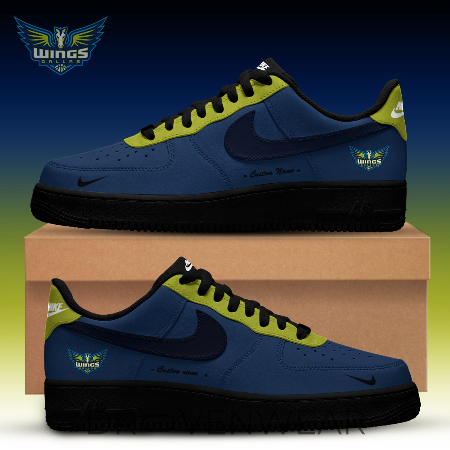 Wings WNBA x Back 2 Black Edition Nike Air Force 1 Low Custom For Fans V2 Wings WNBA x Back 2 Black Edition Nike Air Force 1 Low Custom For Fans V2